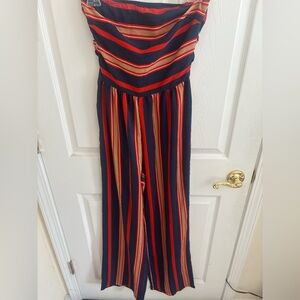 Windsor Navy and Red Striped Jumpsuit